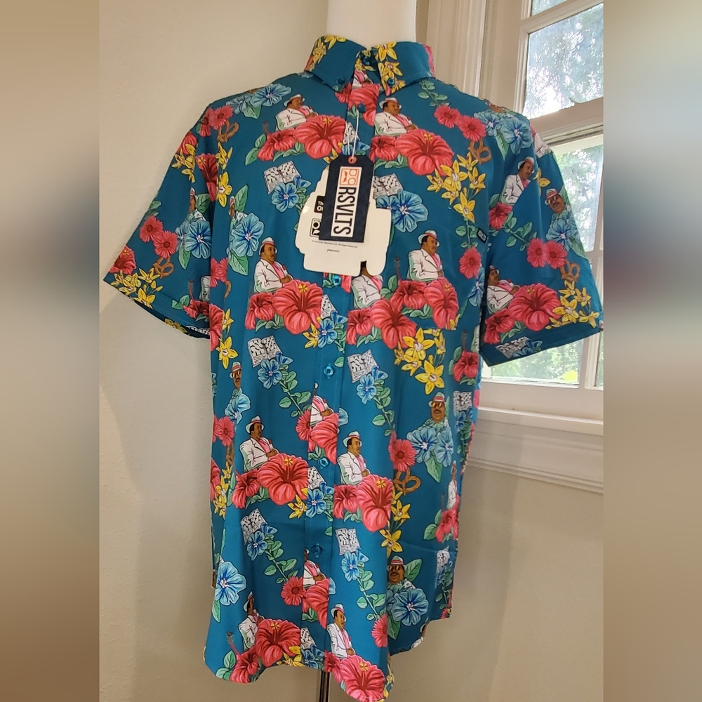RSVLTS Blue Floral Casual Button Down Shirt